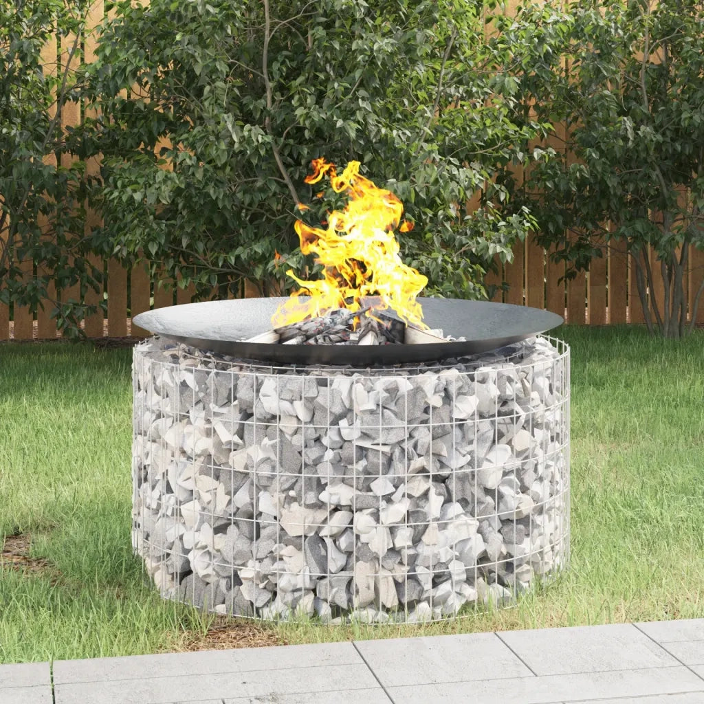 Caminetto a Gabbione Ø 100 cm Ferro Zincato 153560