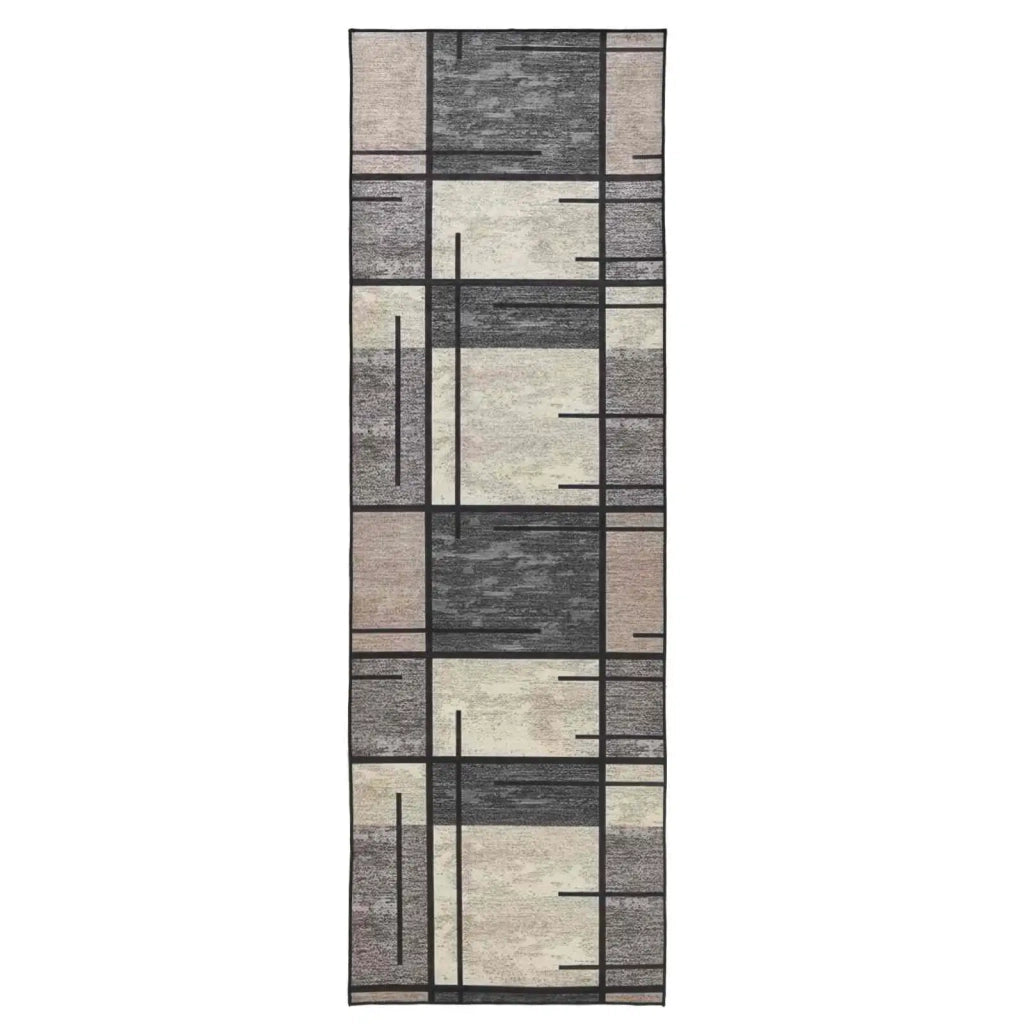 Runner Tappeto LESAKA Marrone 100 x 100 cm Velluto diamante 42045279