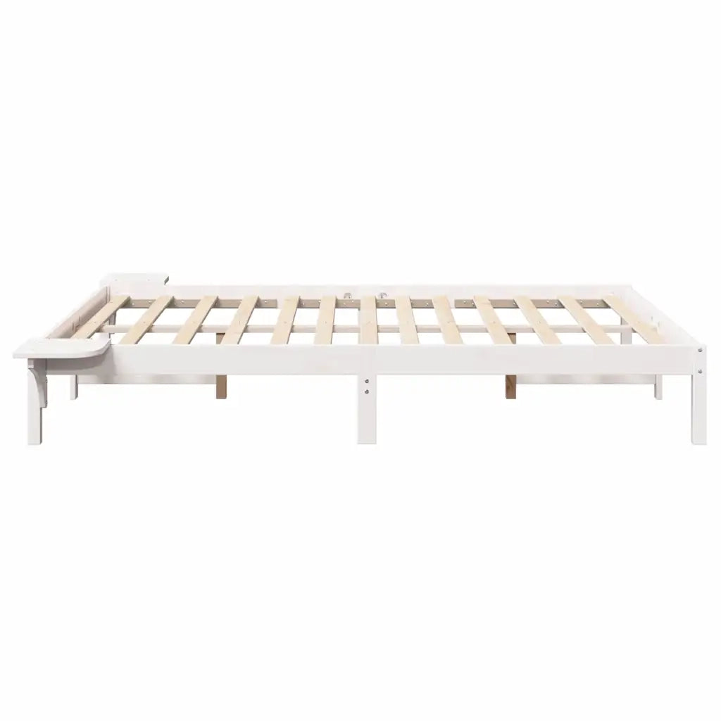 Struttura del letto Bianco 120 x 190 cm Pino massello 873200