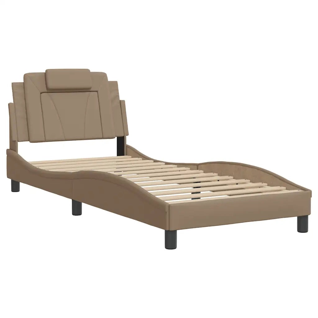 Giroletto Viana senza Materasso Cappuccino 80x200 cm in Similpelle 3208058