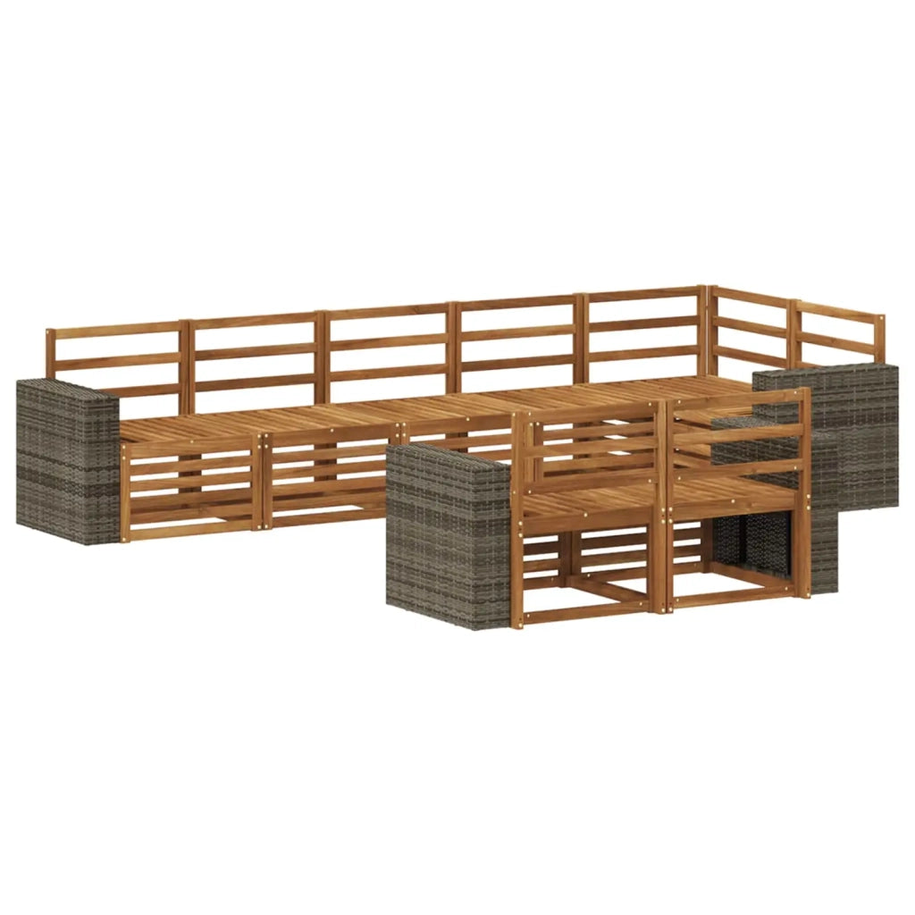 Set di divani da esterno 8 pz Poliestere 3384515