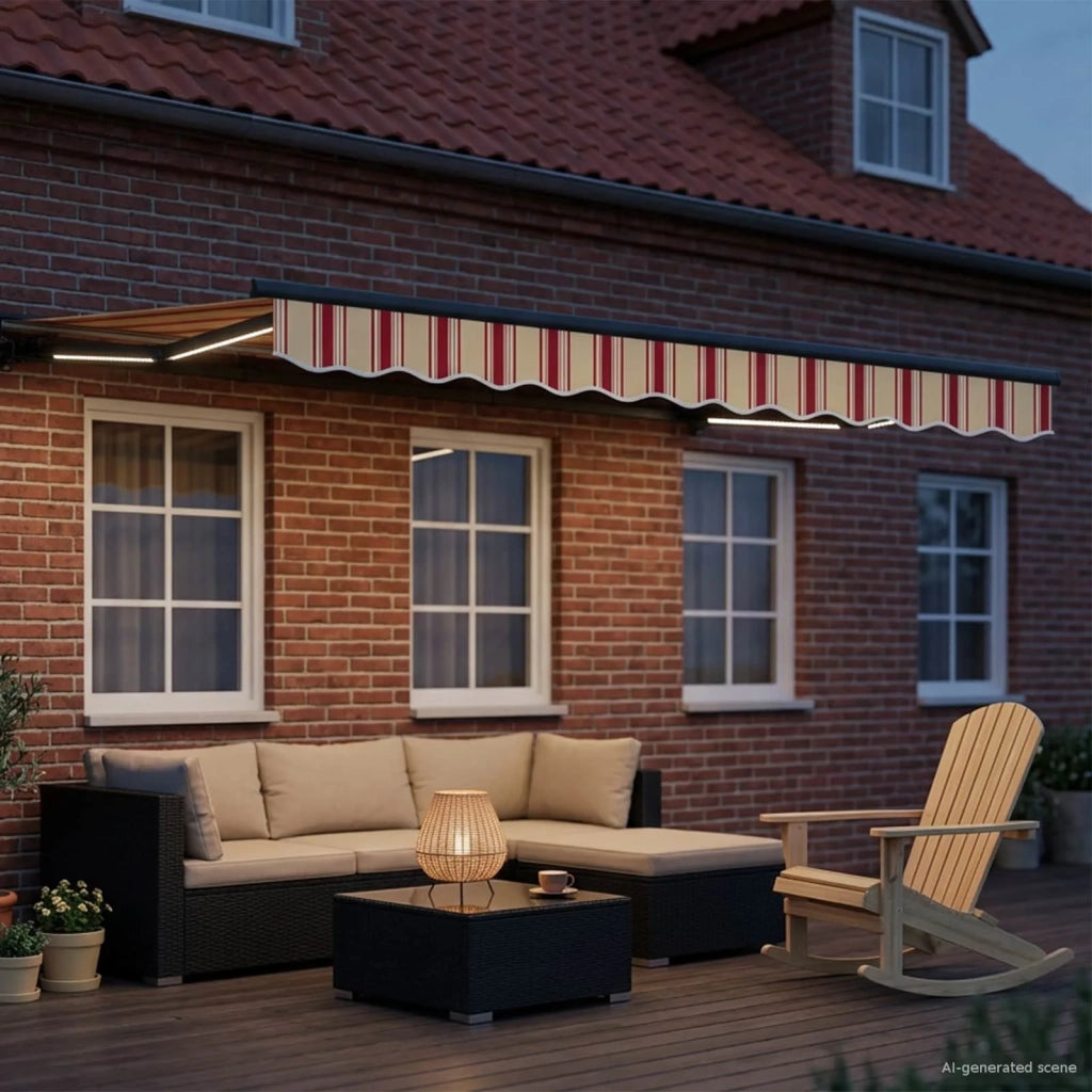 Cornice per Tenda Manuale con LED 3,5 x 2,5 m 3420827