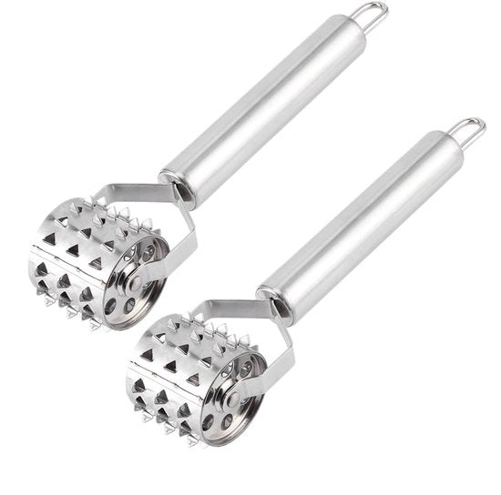 Veralatore di Carne in Acciaio Inox - 2 Pezzi - Adatto per Carne di Manzo/Carne di Bue/Agne