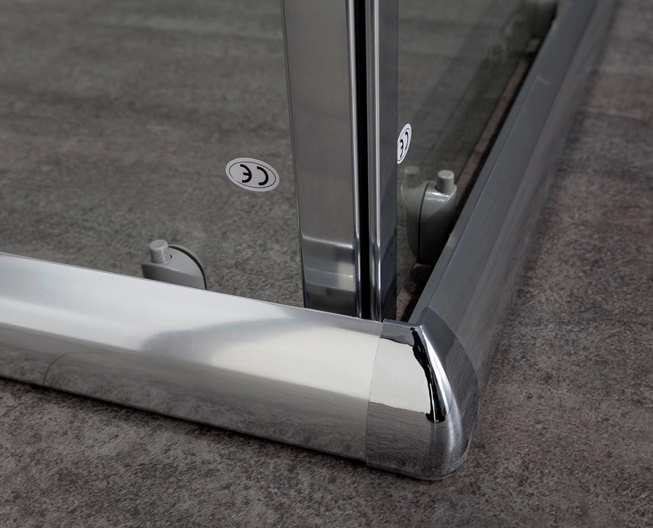 Box Doccia Due Lati Scorrevole, in Cristallo 6mm h190cm Ponza Opaco 6mm,100x120 cm