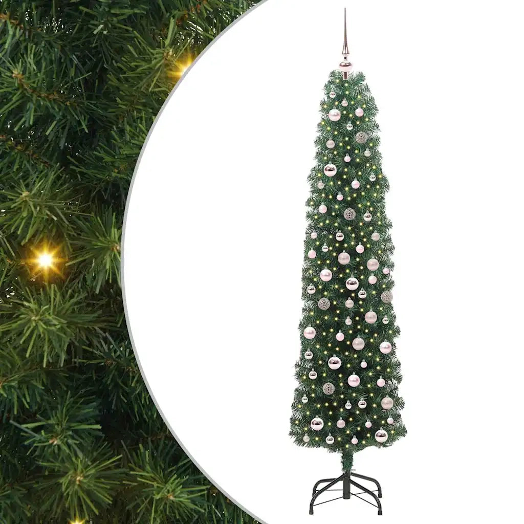 Albero di Natale artificiale con 300 LED Verde 210 cm 3394958