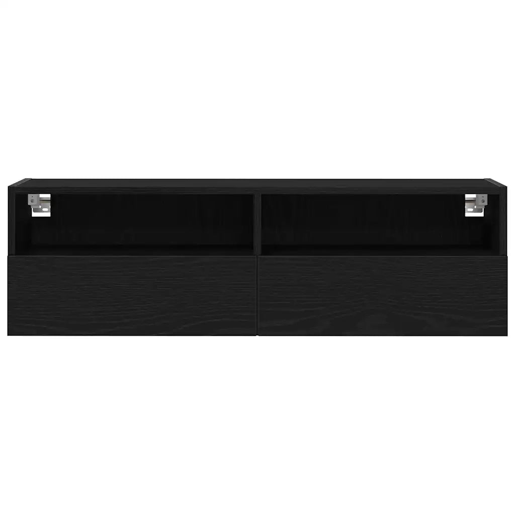 Mobile TV da parete Rovere Nero 100 x 30 x 30 cm 862192