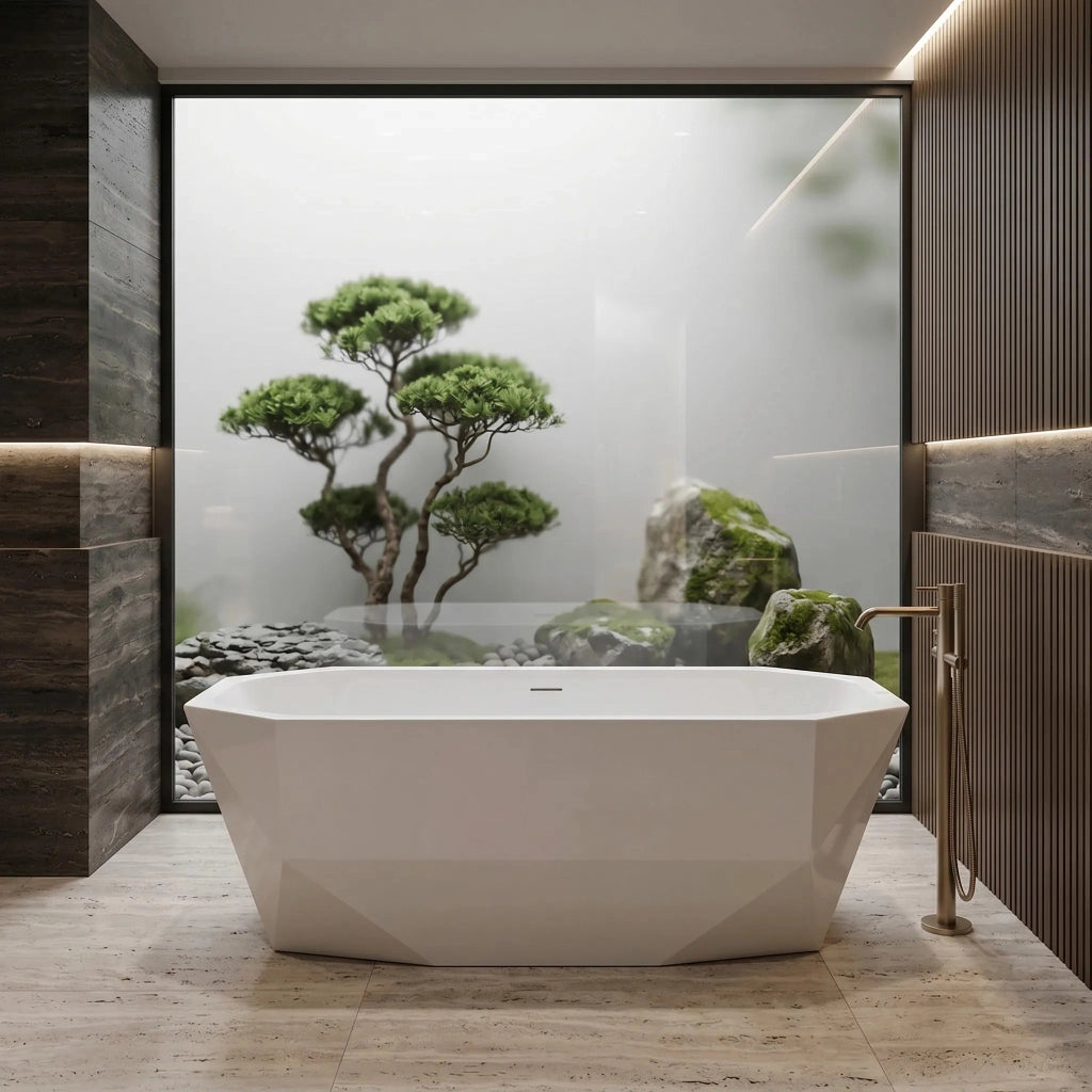 Vasca Da Bagno Freestanding Rea Diamanti 170 Copritappo nero