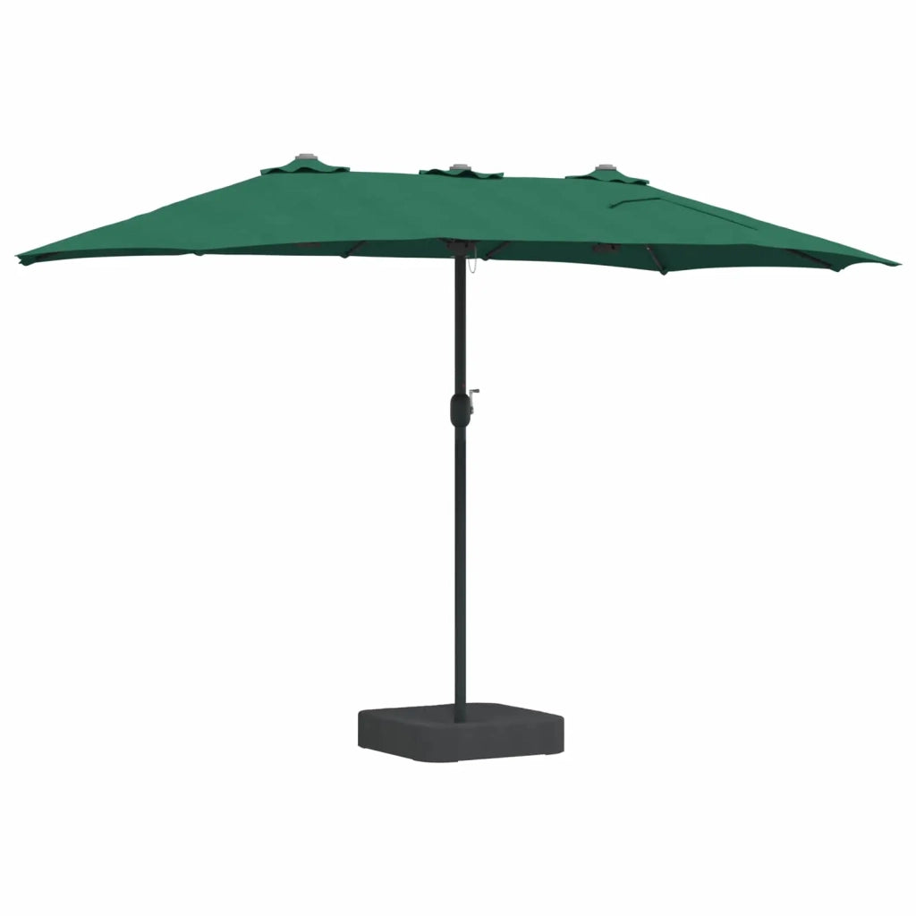 Ombrello da giardino Verde 385 x 209 x 244 cm Poliestere 42003284