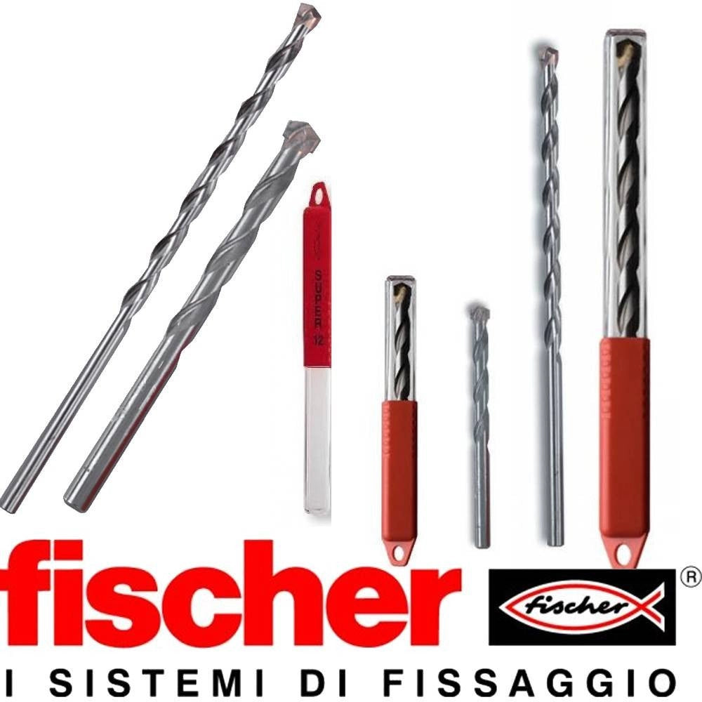 Trade Shop - Punta In Acciaio Per Trapano Fischer Muratura Calcestruzzo Carburo Sdx 8x250 -