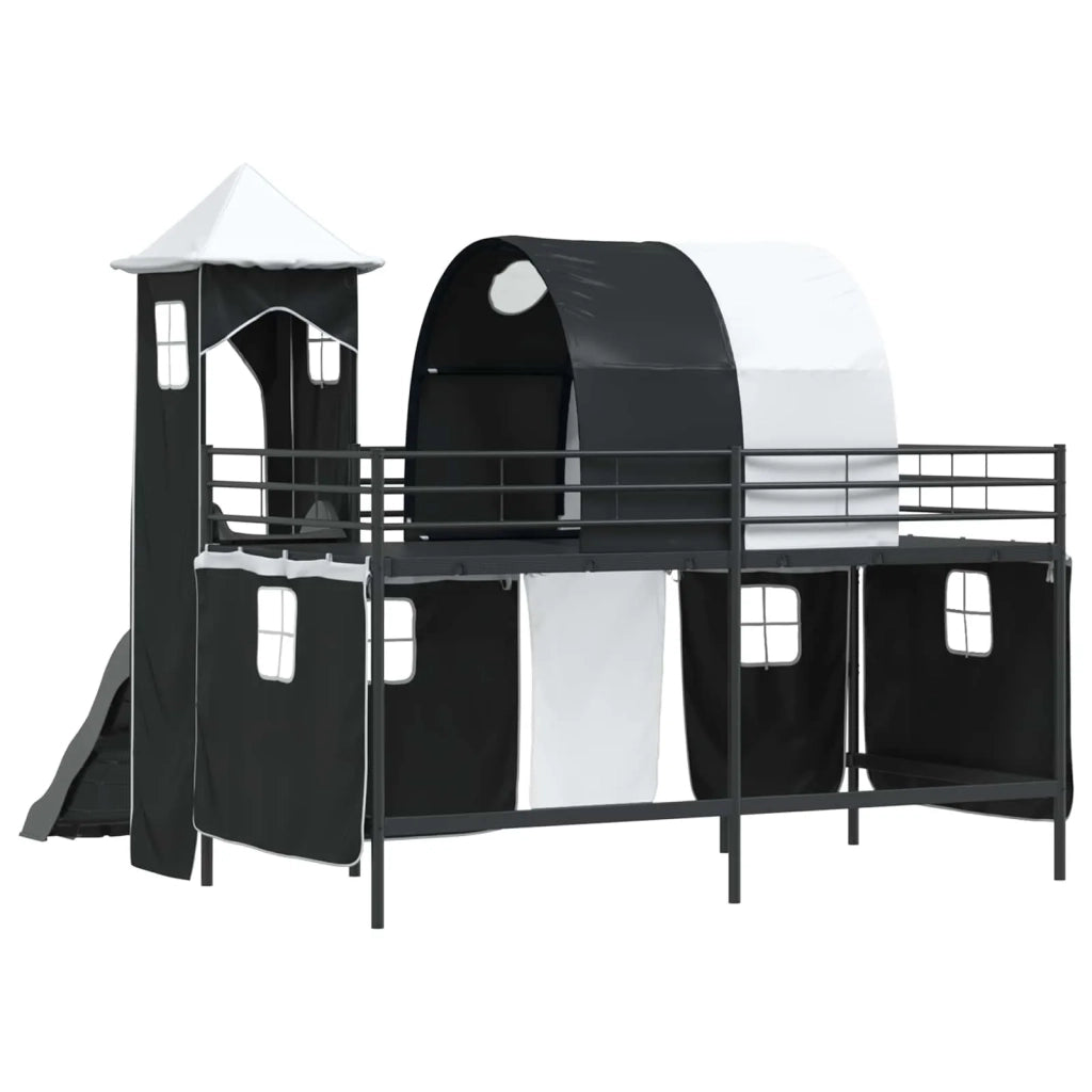 Struttura del letto loft per bambini Nero 80 x 200 cm Metallo 42020872