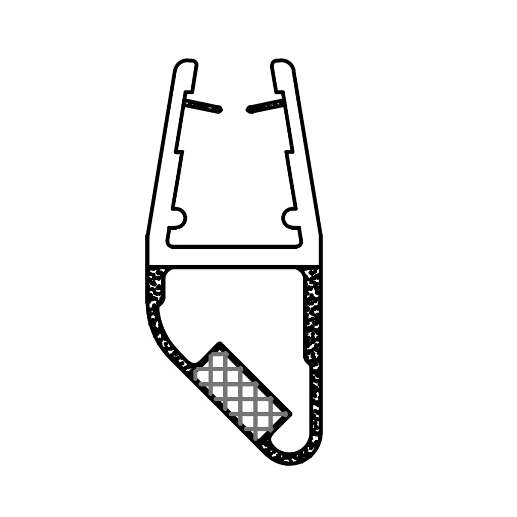PROFILO MAGNETICO A 45Â° IN PVC PER CRISTALLO BOX DOCCIA 412 2MT- ESCLU- pezzi 1