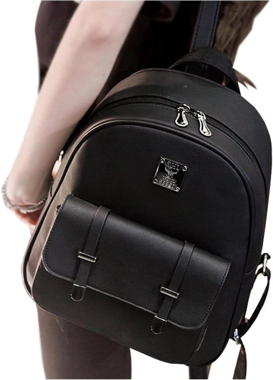 Borsa da città elegante per donna | Impermeabile e sportiva | Borsa resistentente al furto | Nero | Ideale come borsa a mano | Piccola borsa da giorno