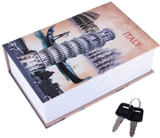 Cassa di Sicurezza con Chiusura a Chiave - Rafforzata - Cartone/Metallo Rafforzato - Deposito di Denaro - Deposito di Gioielli - Dimensioni 18 x 11,5 x 5,5 cm - Cassa di Sicurezza Rafforzata
