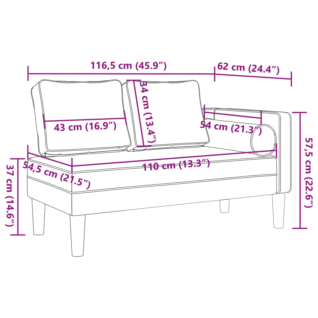 Chaise Lounge | Sedia a Sdraio con Cuscini Rosa in Velluto CFW1028421