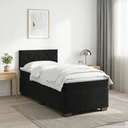 Letto box spring con materasso Nero 90 x 200 cm Velluto 3450646