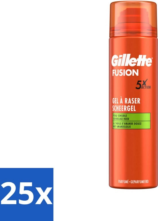 25 x Gel per Rasatura Sensibile con Olio di Mandorla - 200 ml - Rasatura - Pelle Sensibile