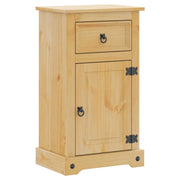 Mobiletto rustico da bagno con cassetto e anta 45 x 33 x 80 cm legno massello di pino finitura miele 02_0057600
