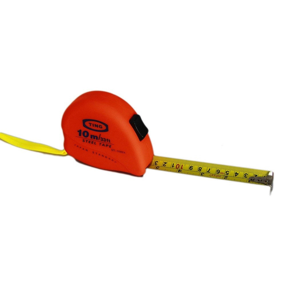 Trade Shop - Metro In Acciaio Flessometro 3 5 10 Metri Mt Flessibile Blocco Retrattile Gancio -    -10 Mt   -