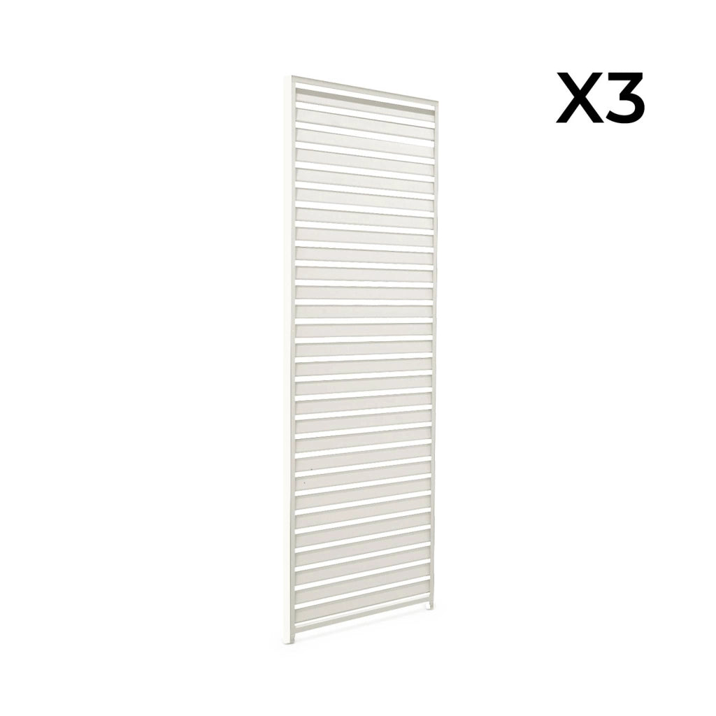 Set di 3 persiane 1.3m per pergola bioclimatica in alluminio, beige,