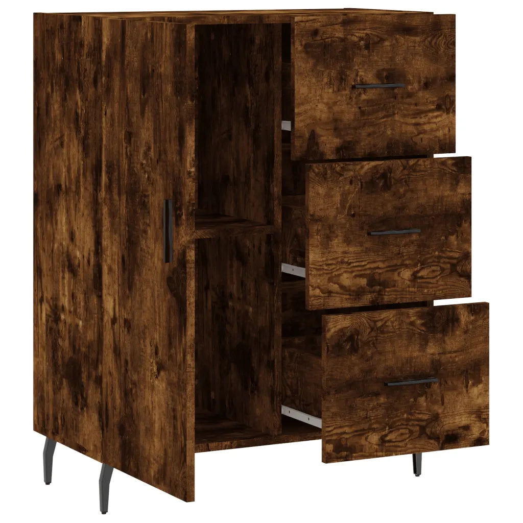 Credenza-Buffet-Armadio da cucina Rovere Fumo 69,5x34x90 cm in Legno Multistrato 186908