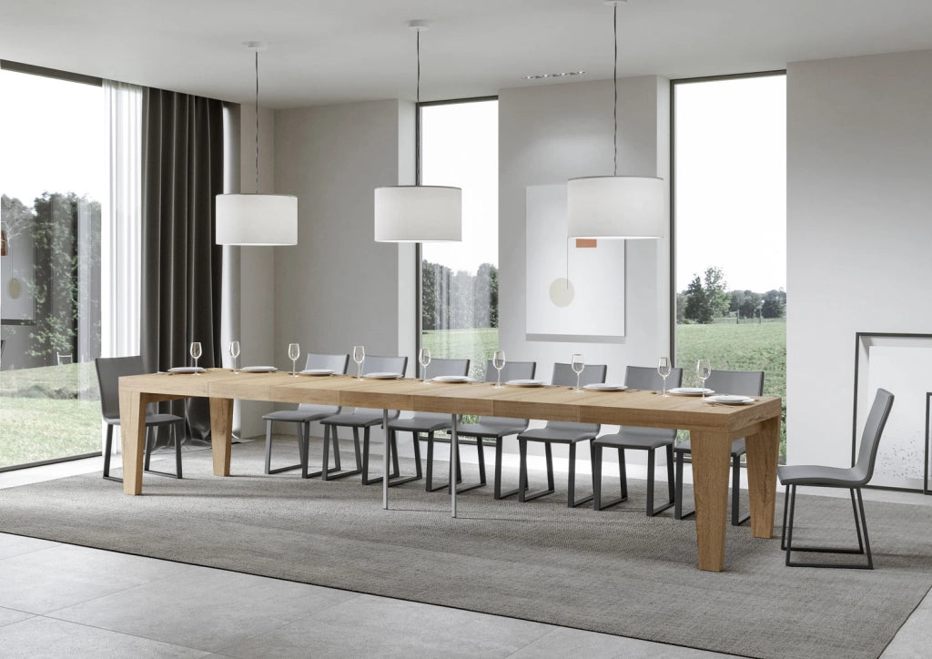 Tavolo allungabile 130/390x90 cm Spimbo Premium quercia natura