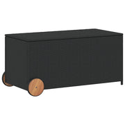 Contenitore da Giardino con Ruote Nero 190L in Polyrattan CFW9917577