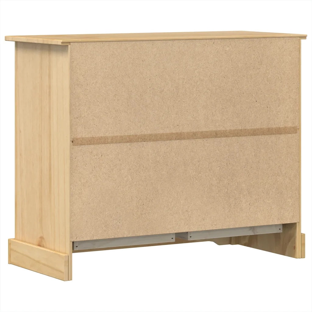 Cassettiera Corona 101x45x82 cm in Legno Massello di Pino CFW2549845