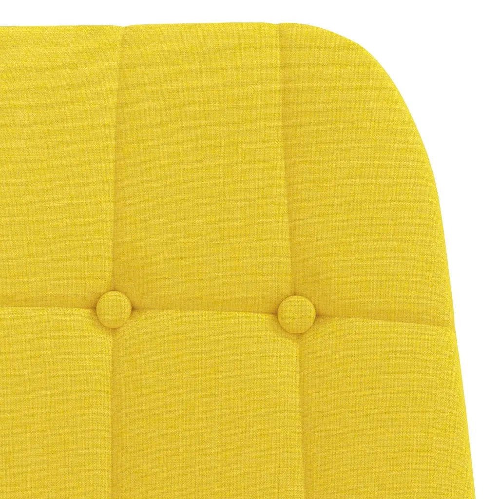 vidaXL Sedia Relax con Poggiapiedi Giallo Chiaro in Tessuto