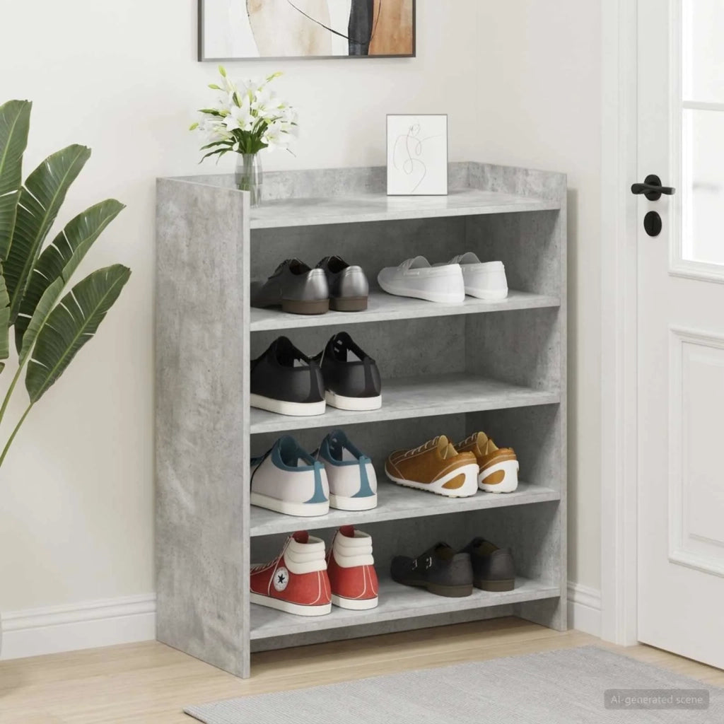 Mobile per scarpe Grigio Cemento 73,5 x 36 x 92 cm 8011318