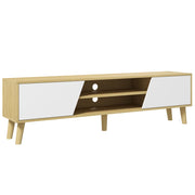 Mobile TV per televisori fino a 65 pollici design scandinavo 2 ante 2 nicchie con passacavi ¨C zephmum ¨C 150x30x42 cm