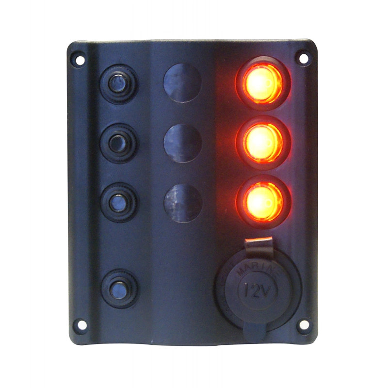 PANNELLO ELE. 3 INT+ACCENDISIGARI CIRCUIT PANEL 3 SWITCHES WITH CIGARETTE LIGHTER