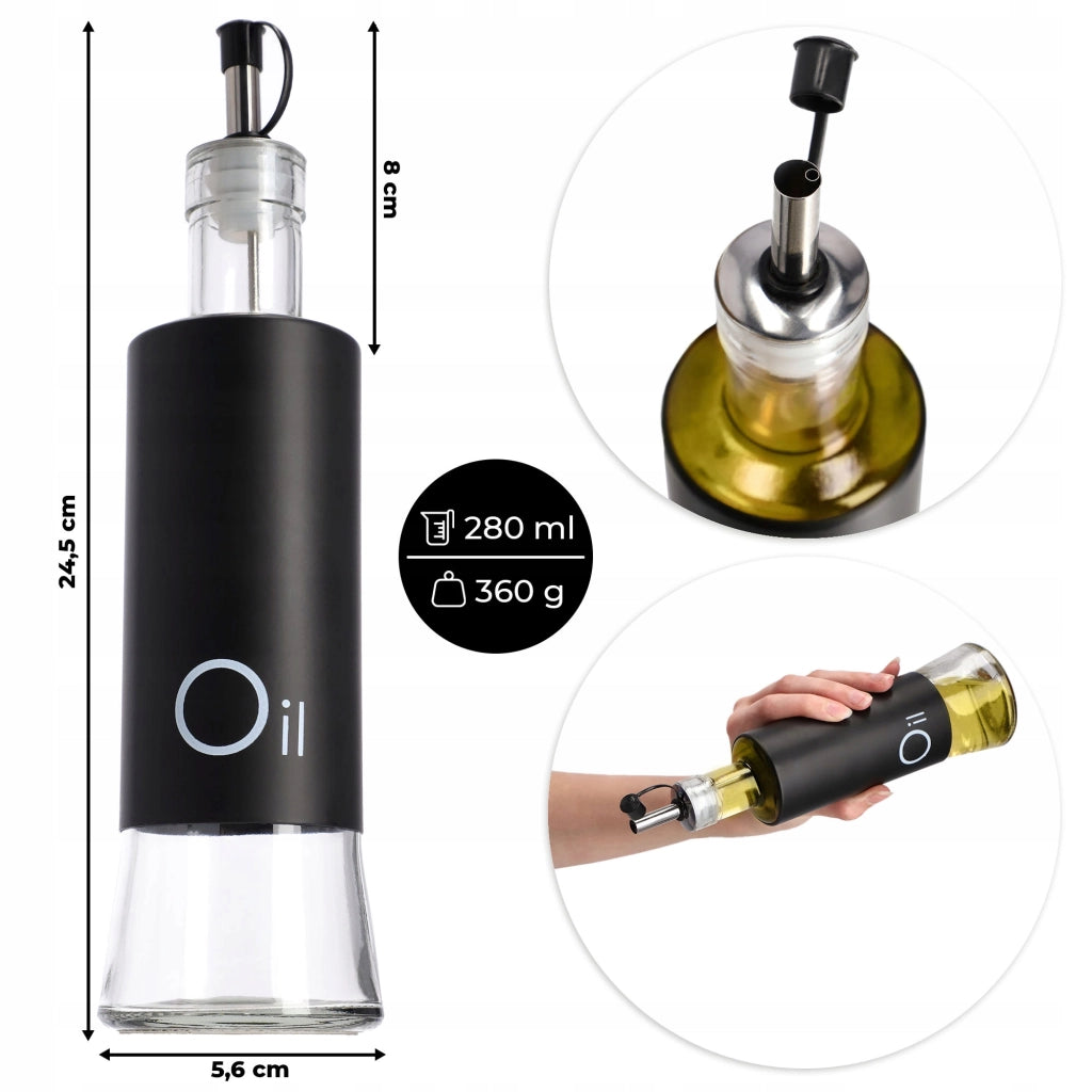 Set di 2 bottiglie in vetro KADAX da 320 ml con dosatore per aceto e olio.
