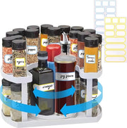 Piatto Rotante con Etichette di Categoria per Cucina e Frigorifero - Organizzatore Antiscivolo