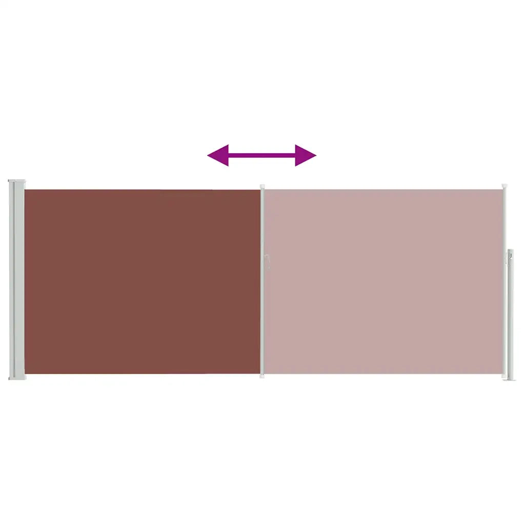 Tenda da Sole Laterale Retrattile 117x314 cm Marrone 45364