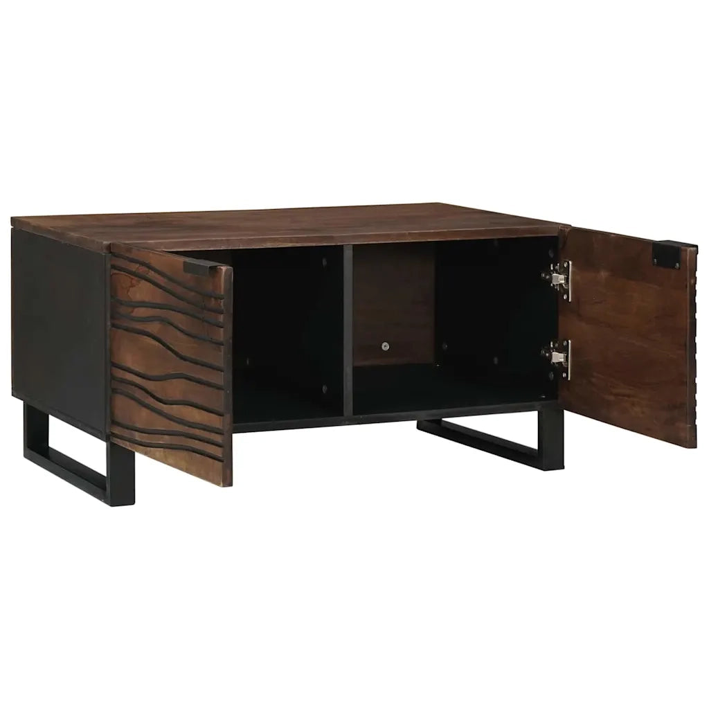 Tavolino da Salotto-Tavolino da soggiorno-Tavolo Marrone e Nero 80 x 50 x 40 cm 563843