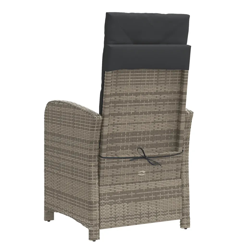 Set da Bistrò 3 pz con Cuscini Grigio in Polyrattan 365251