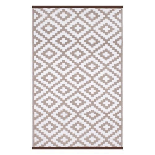 Moia Spa TE02 Tappeto per Esterni in Polipropilene Intrecciato Design Damasco 180x270 cm colore Azzurro e Bianco