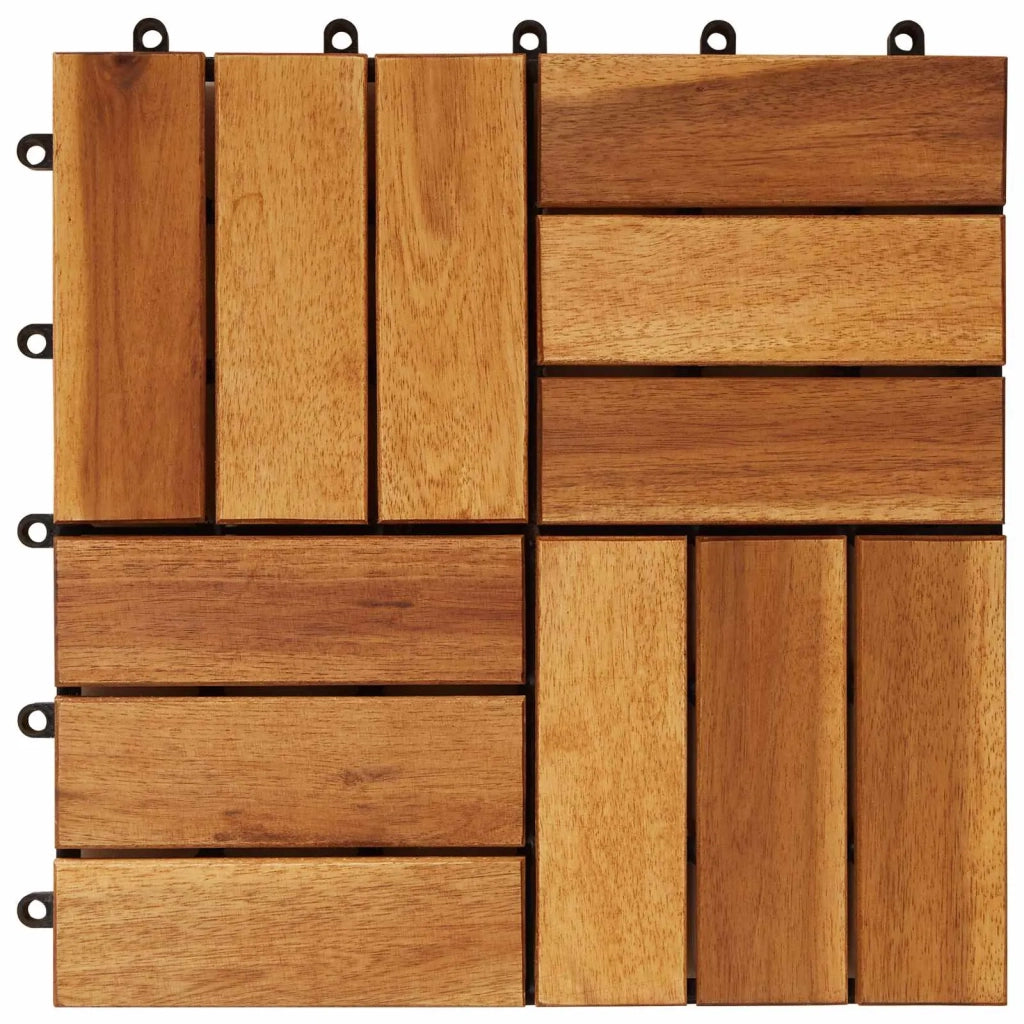 Piastrella per Decking 30 pcs Marrone 30 x 30 cm 3444690