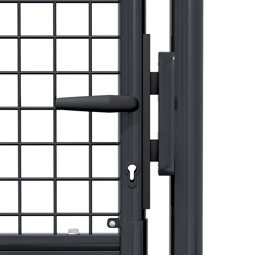 Cancello da Giardino in Rete di Acciaio Zincato 100x150 cm Grigio 145773