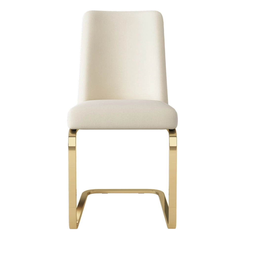 SEDIA da pranzo in velluto beige, set da 6 pezzi