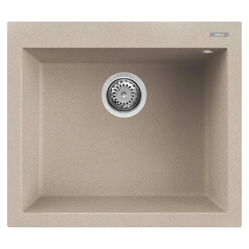 Lavello Elleci Incasso 1 vasca 57x50 Quadra 105 Granitek Avena LGQ10551