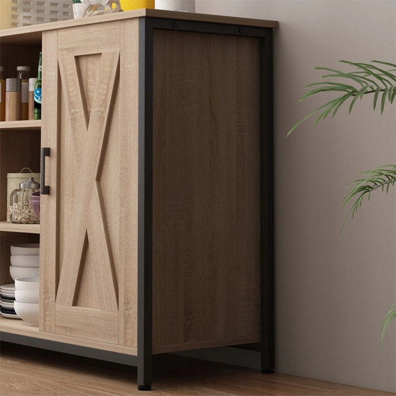 Credenza con ripiani aperti, 100 cm