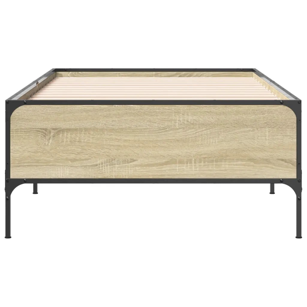 Giroletto Rovere Sonoma 90x200 cm Legno Multistrato e Metallo 844967