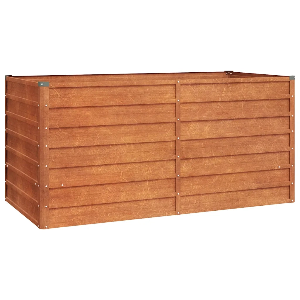 Fioriere | Cassetta per fiori | Letto Rialzato da Giardino Ruggine 160x80x77 cm Acciaio Corten