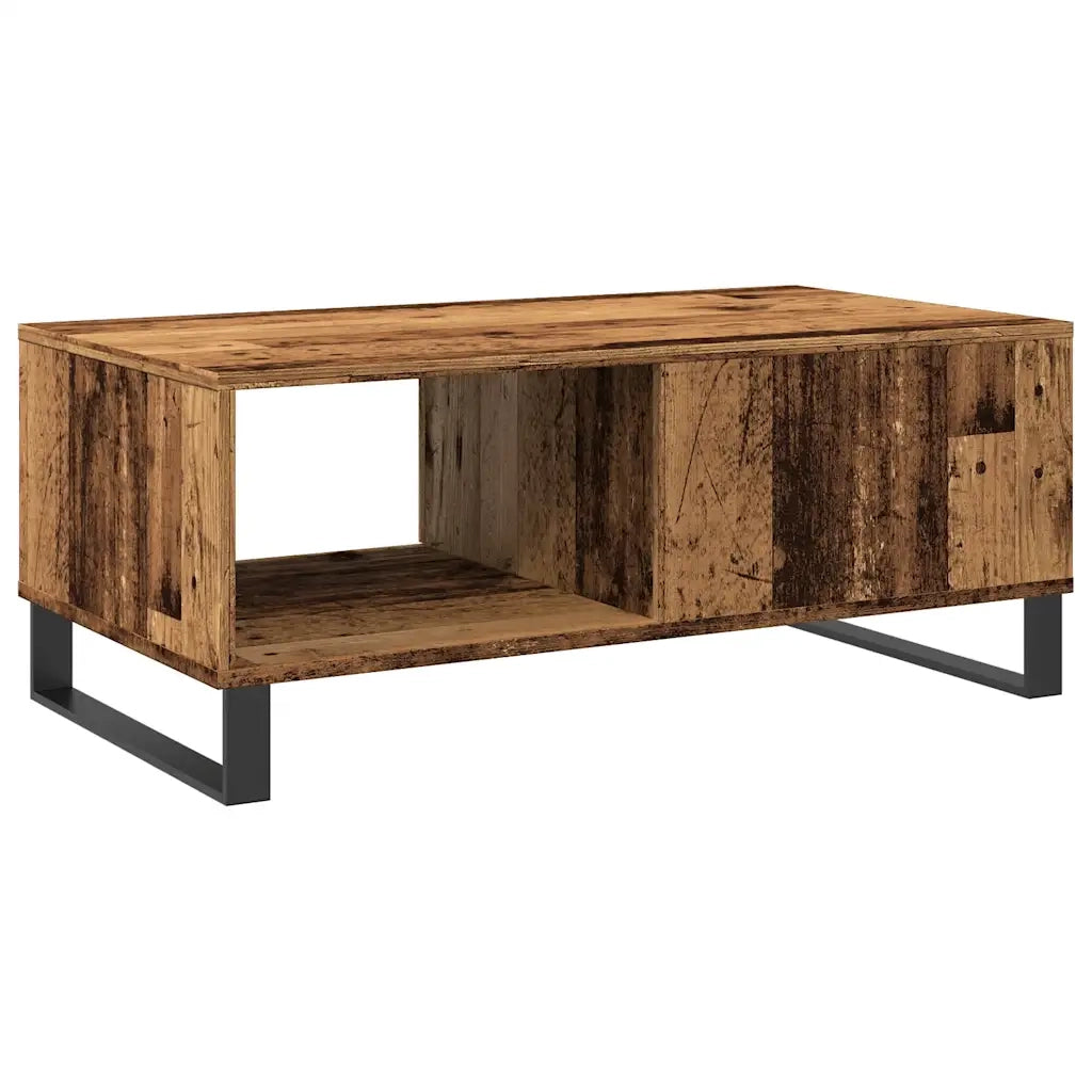 Tavolino da Salotto-Tavolino da soggiorno-Tavolo Legno Antico 90x50x36,5 cm in Truciolato 991298