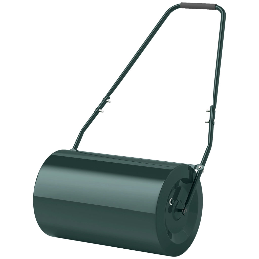 Rullo Compressore per Giardino 63L ¨C Xylo ¨C Metallo Verde Scuro 123x58x40cm