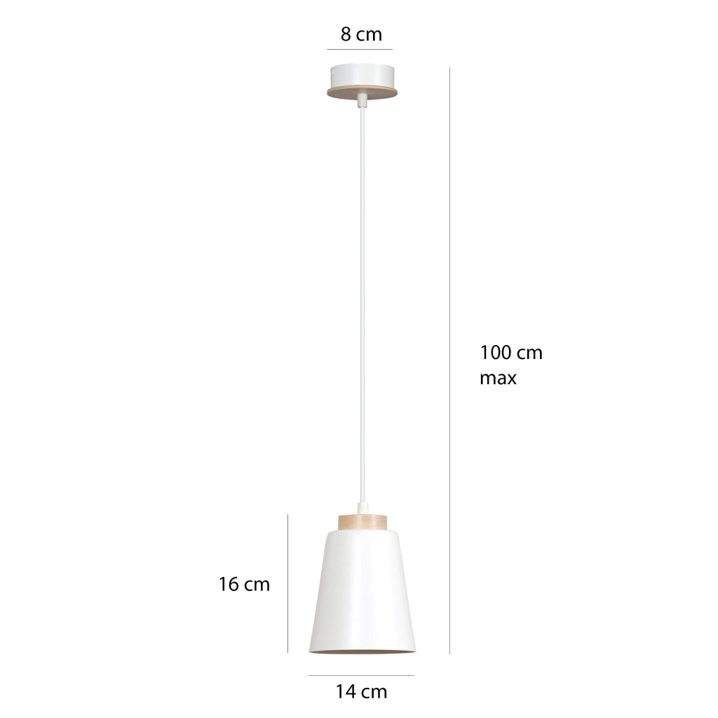 Lampada a sospensione Emibig Bolero bianca E27 Ø14cm