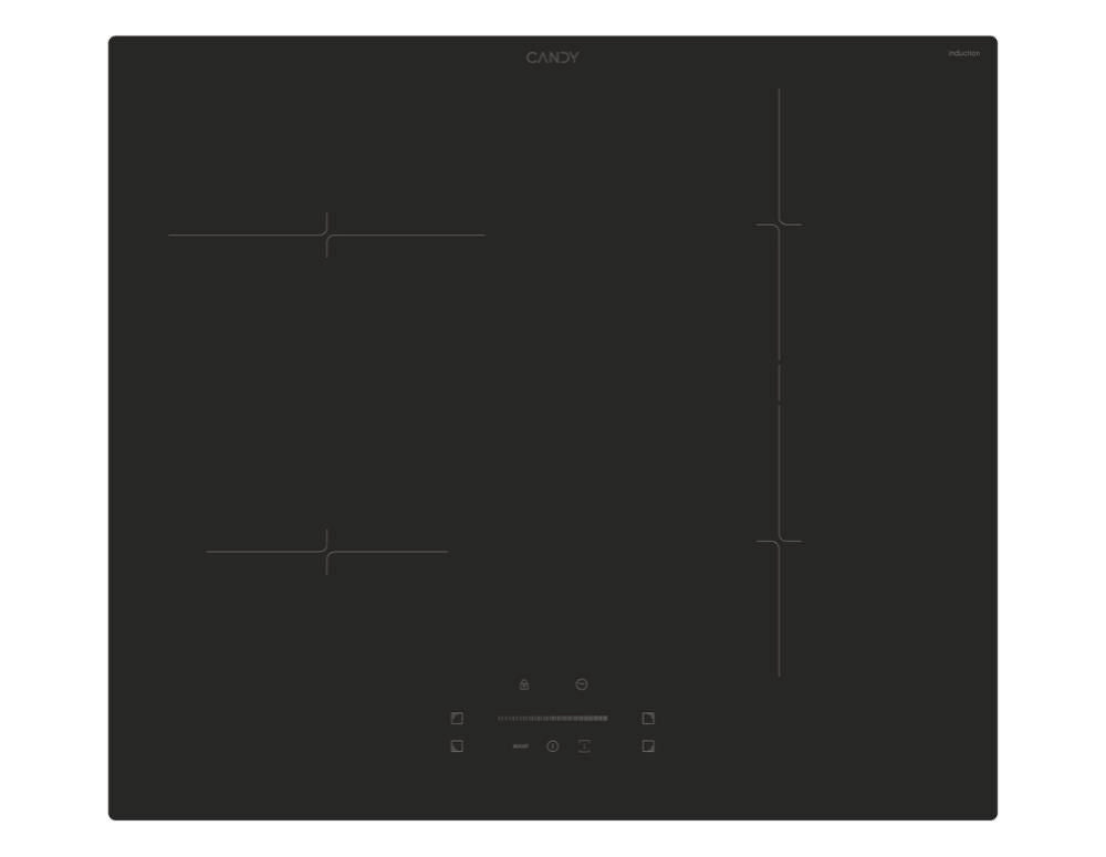 Candy CTP643CYEP Idea Piano cottura a induzione 59 cm 4 zone Touch Boost Digitale colore Nero