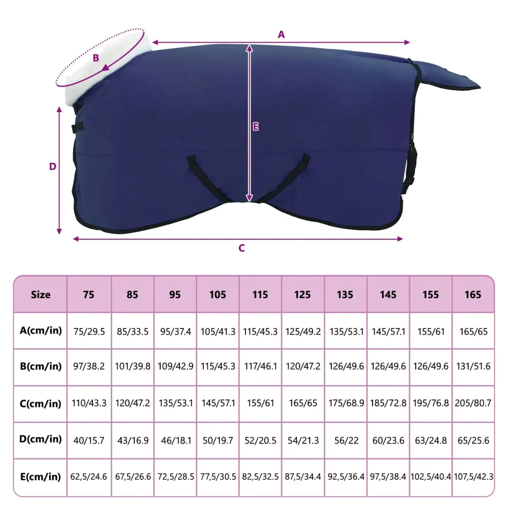 Coperta per Cavalli Blu navy 145 cm Felpa in pile CFW3569293