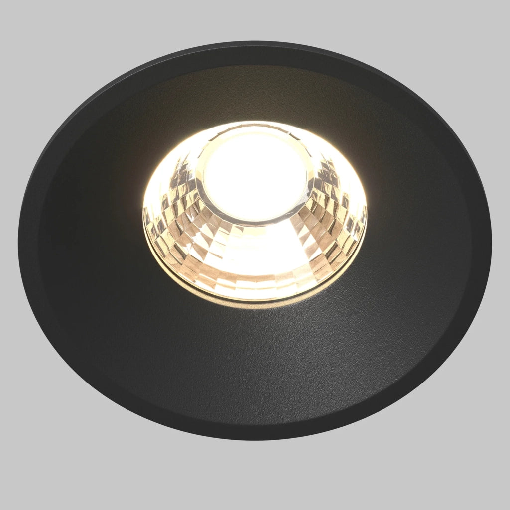 Maytoni Lampada da incasso Round 1 luce LED integrato nero alluminio